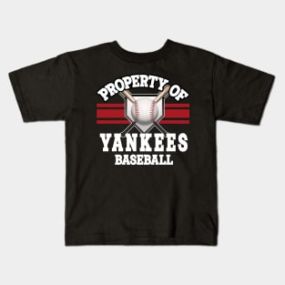 Proud Name Yankees Graphic Property Vintage Baseball Kids T-Shirt